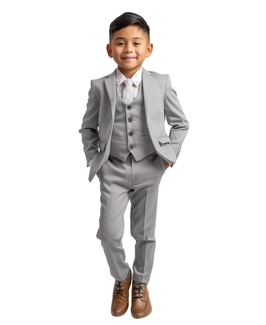 Zegarie Jungen Anzugjacke Hellgrau: Stilvoll und Elegant für Kleine Herren! Ein Muss für jeden Anlass!